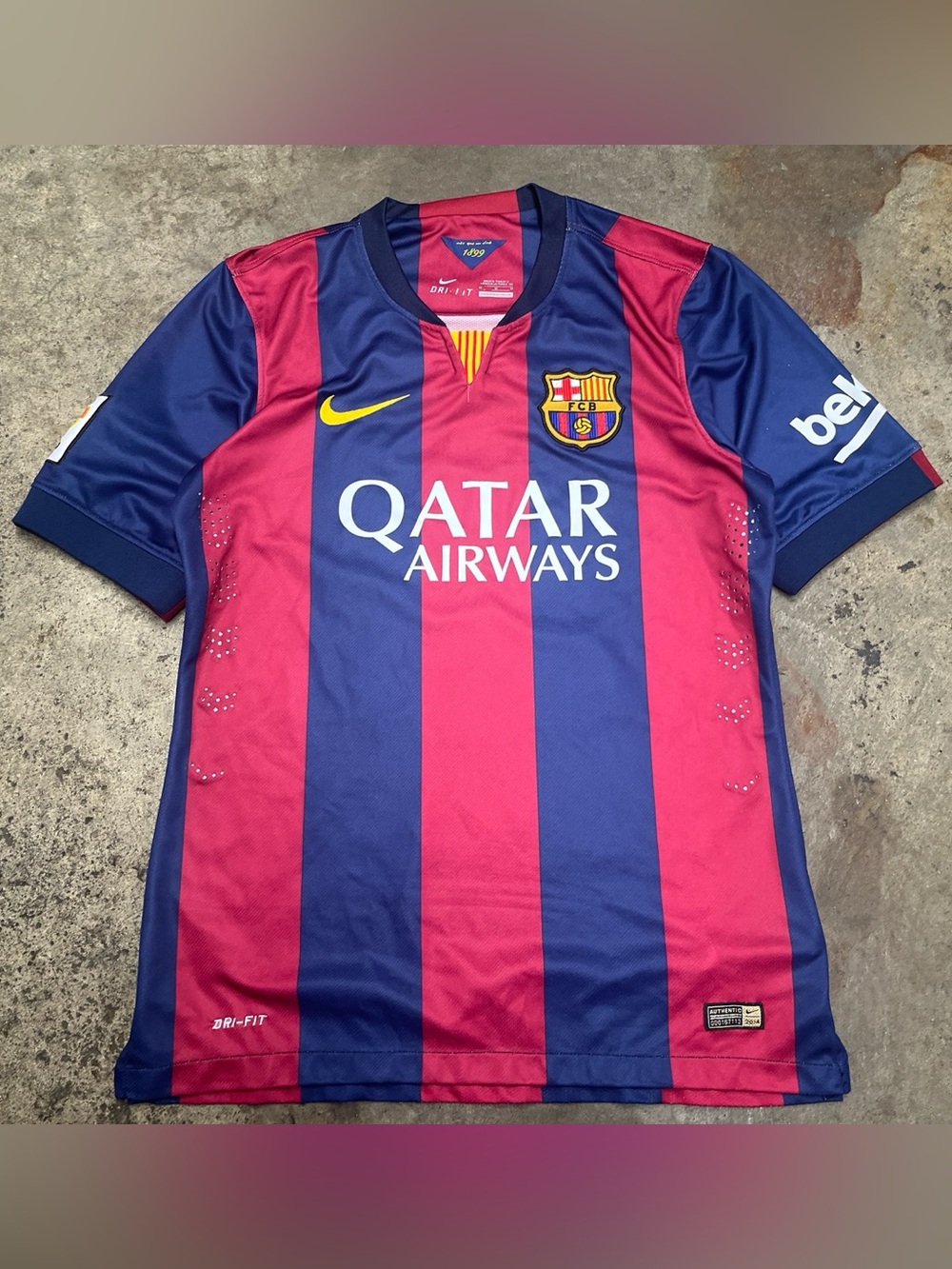 Y2K Nike Fc Barcelona Lionel Messi Jersey Men’s Medium Blue Soccer Streetwear